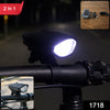 2 In 1 Usb Rechargeable Led Bicycle Front Light With Bracket (1 Pc)