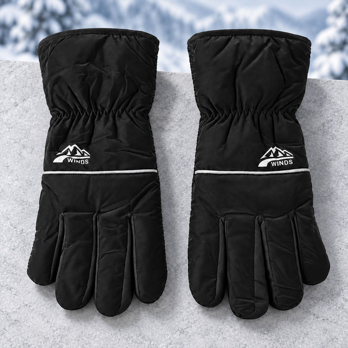 Multipurpose Winter Hand Gloves With Plush Lining And Textured Grip (1 Pair Mix Color)