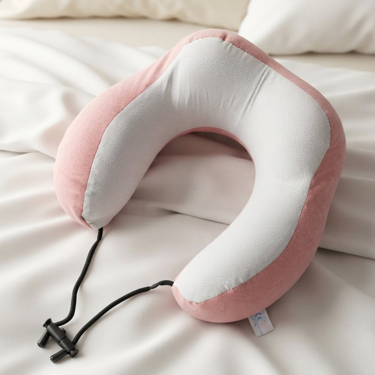 U Shaped Travel Neck Pillow With Adjustable Closure For Comfortable Trips (1 Pc)