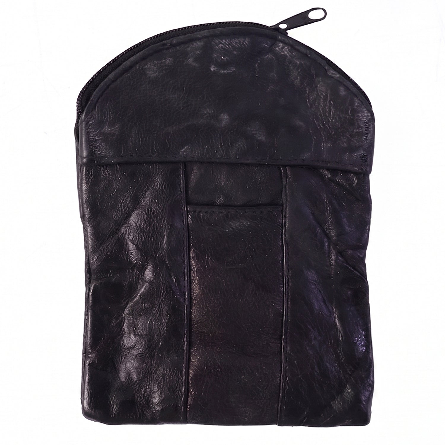 Leather Mini Zipper Pouch  Compact Coin  Card Organizer For Men  Women