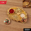Ganesh Kumkum Holder  Elegant Meenakari Pooja Accessory