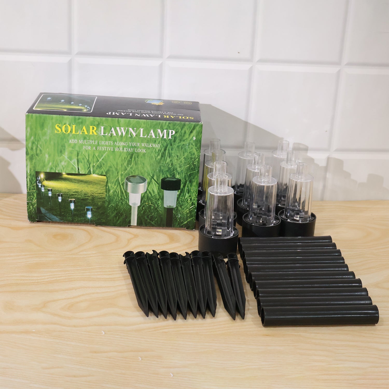 Solar Pathway Lights 10 Pc Set Outdoor Garden Stake Waterproof Led (10 Pc Set)