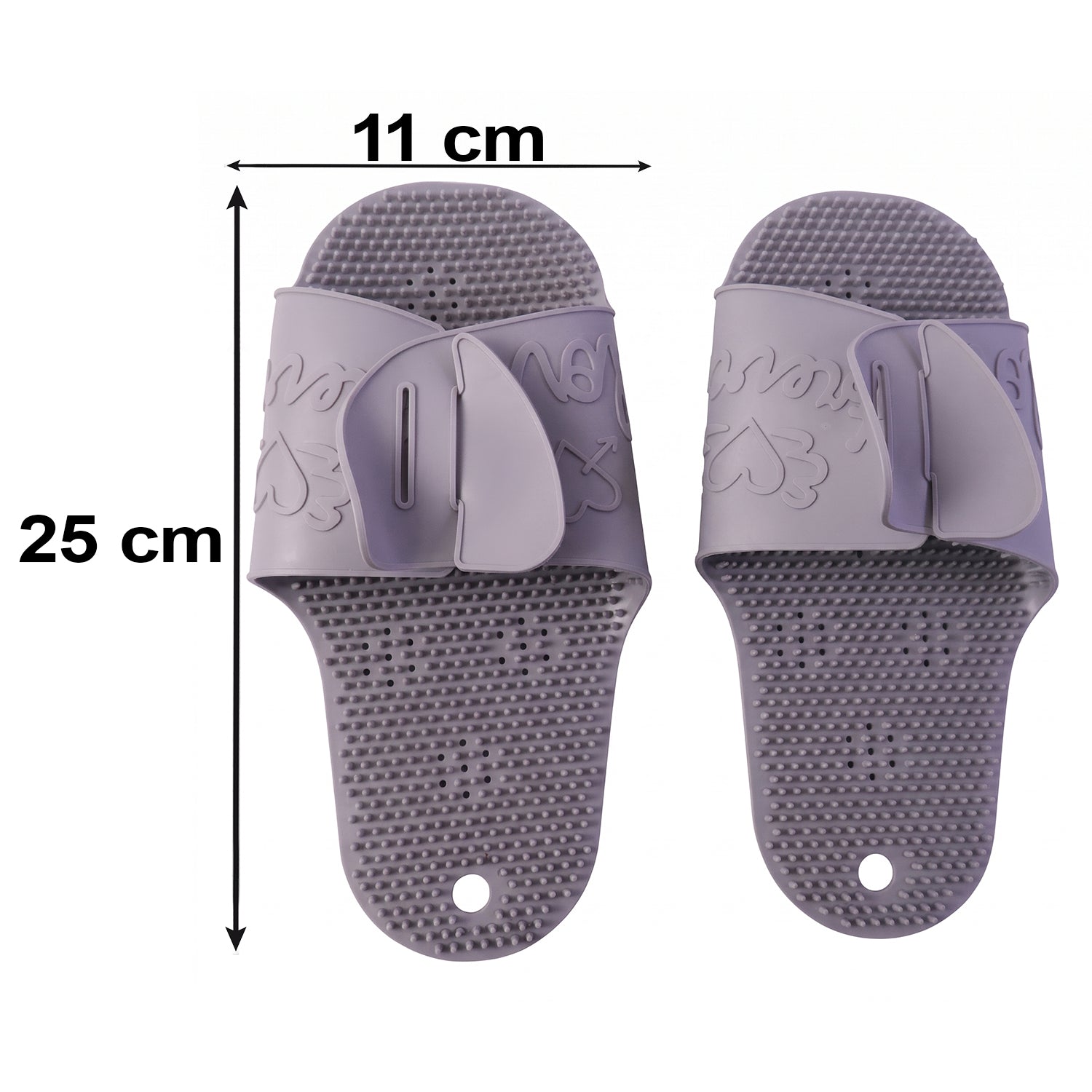 Massage Bath Slippers With Foot Scrubbing Bristles For Daily Bathroom Use (1 Pair)