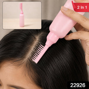 2 In 1 Hair Oil Applicator Bottle With Scalp Comb For Root Care (1 Pc)