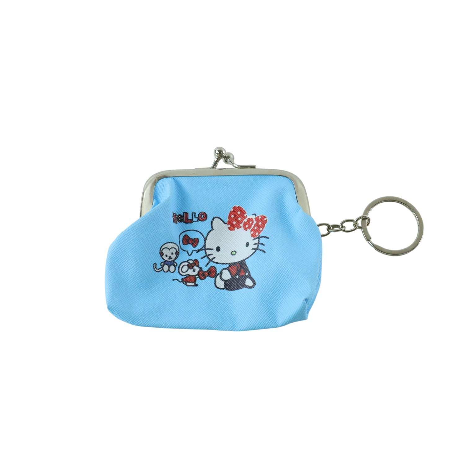 Mix Design Cute Mini Coin Purse Keychain With Clasp Closure For Daily Use (1 Pc)