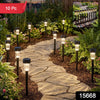 Solar Pathway Lights 10 Pc Set Outdoor Garden Stake Waterproof Led (10 Pc Set)