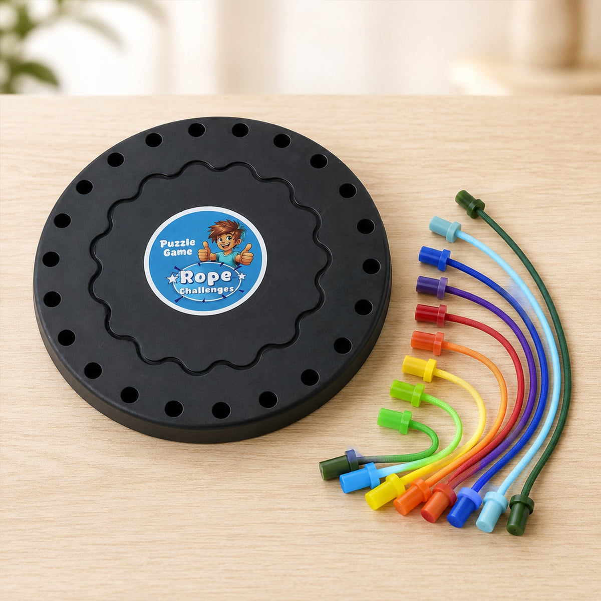 Kids Rope Challenge Puzzle Board Game For Logic Focus And Problem Solving Skills