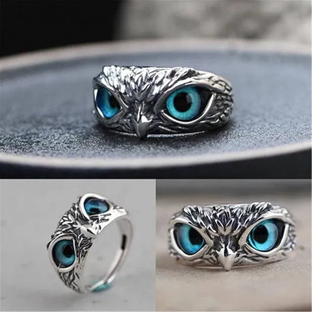 Unisex Owl Eye Adjustable Statement Ring – Pack of 1