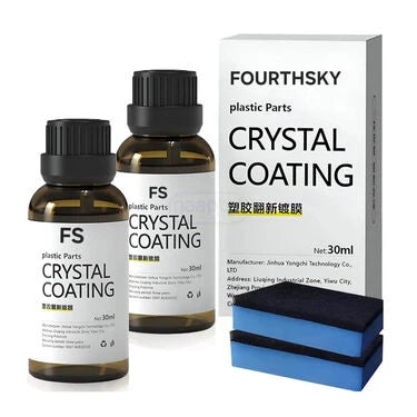 Premium Car & Bike Plastic Parts Crystal Coating (30ml x 2) – Buy 1 Get 1 FREE Value Pack