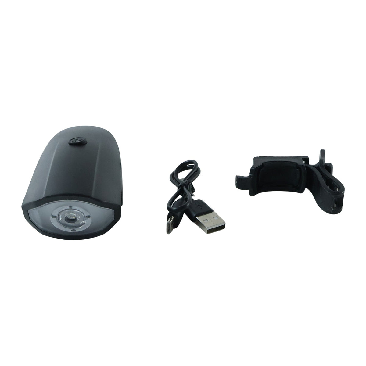 2 In 1 Usb Rechargeable Led Bicycle Front Light With Bracket (1 Pc)
