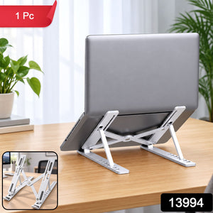 Portable Foldable Laptop Stand With Adjustable Height And Angle For Work (1 Pc)