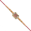 Om Rakhi With Stone Embellishments  Golden Beads