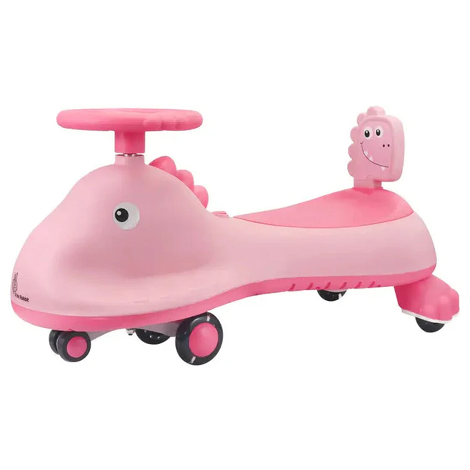 Kids Swing Car Ride On Toy With Music Pink Shark Design Magic Twist Car (1 Pc)
