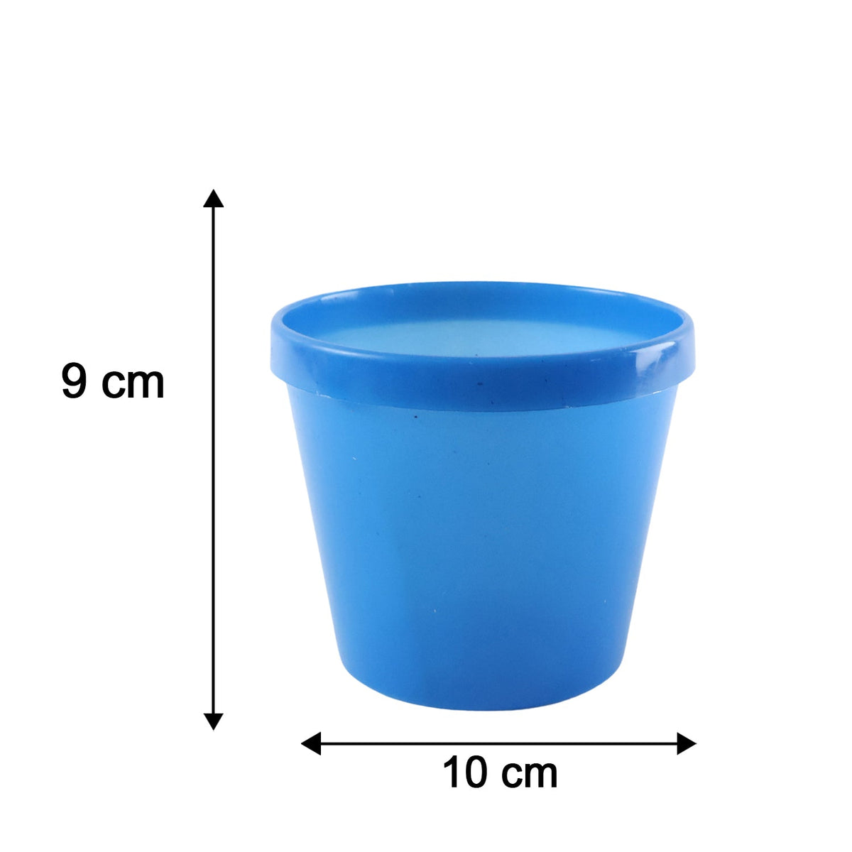 Round Plastic Planter Pot Set For Indoor Outdoor Plants And Home Garden (3 Pc)