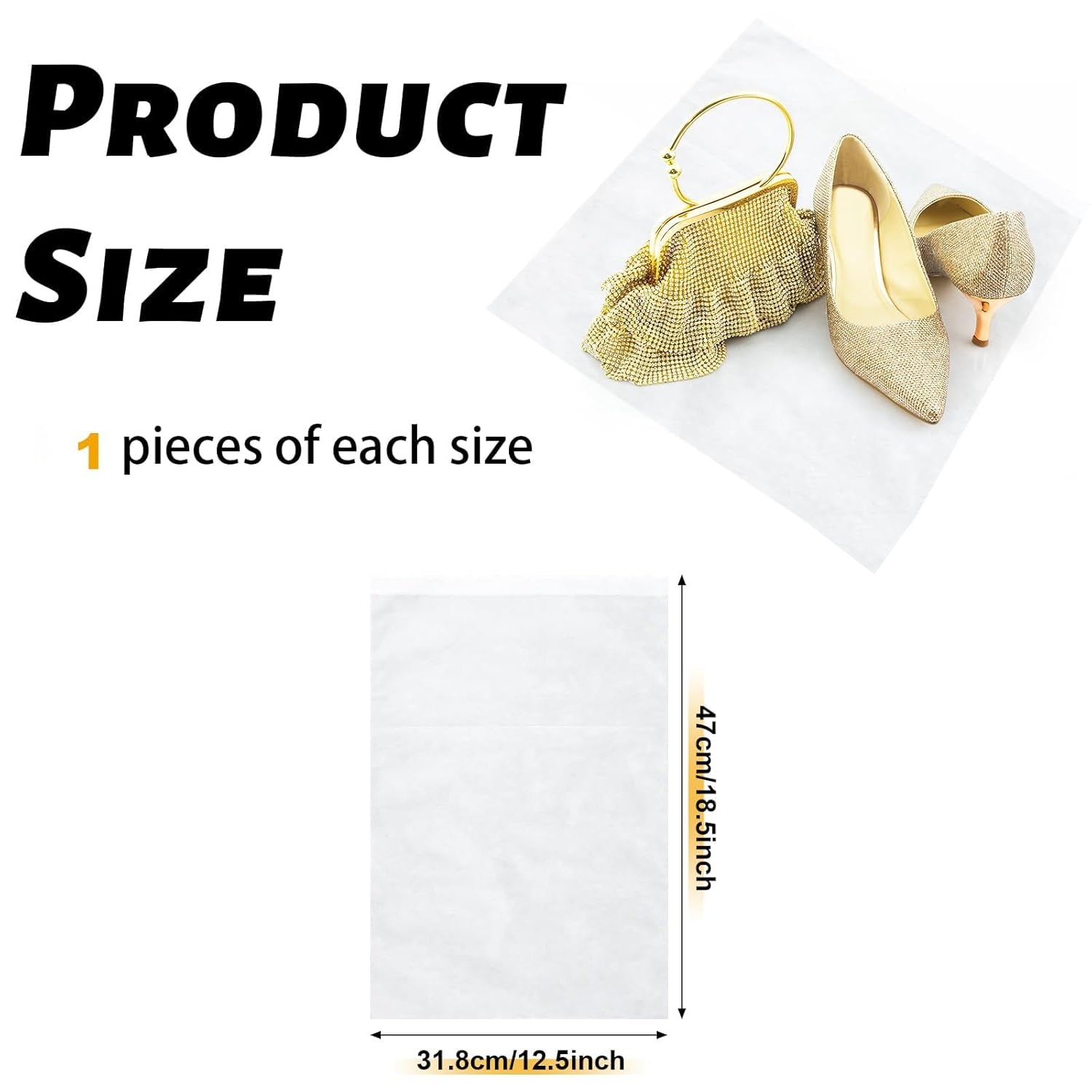 Non-woven Drawstring Shoe Storage Bag (48 X 31 Cm  1 Pc)